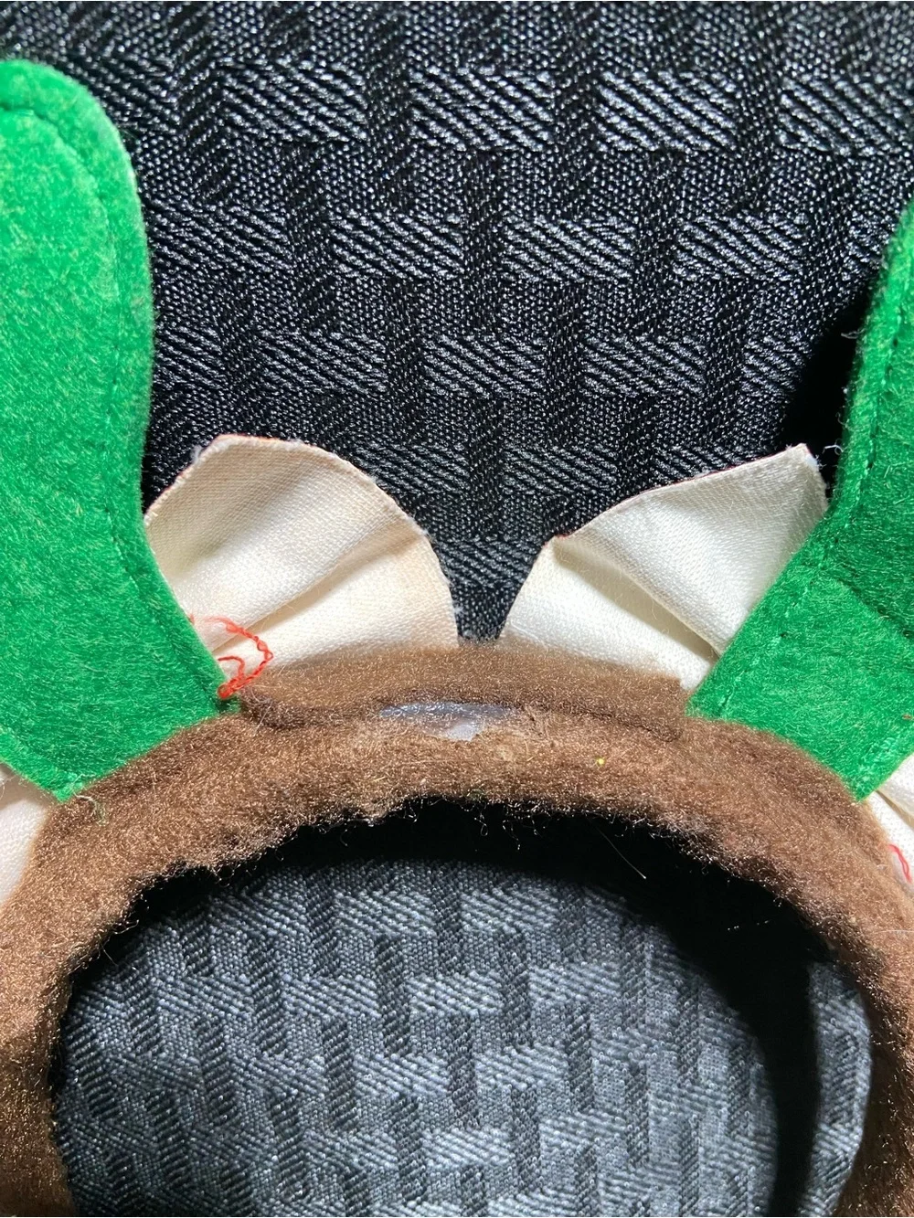 Green Glitter Reindeer Antler Headband with Red Bows & Black LadyBug or BeeBand